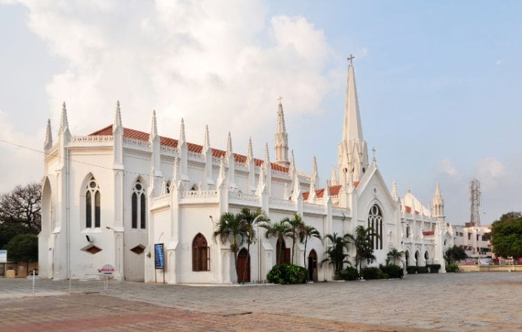 Chennai San Thome Church Landscape Image