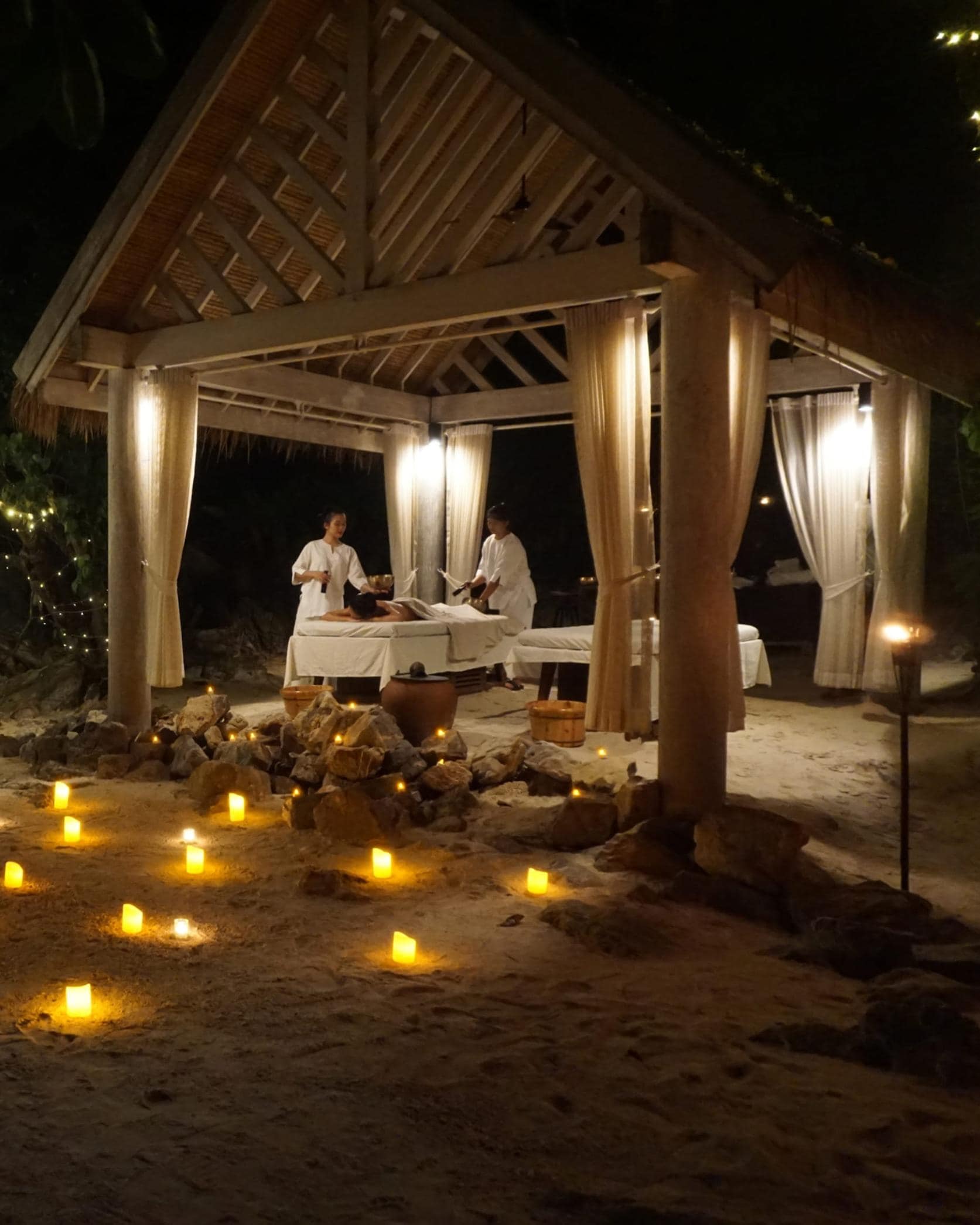 Nighttime Beach Spa