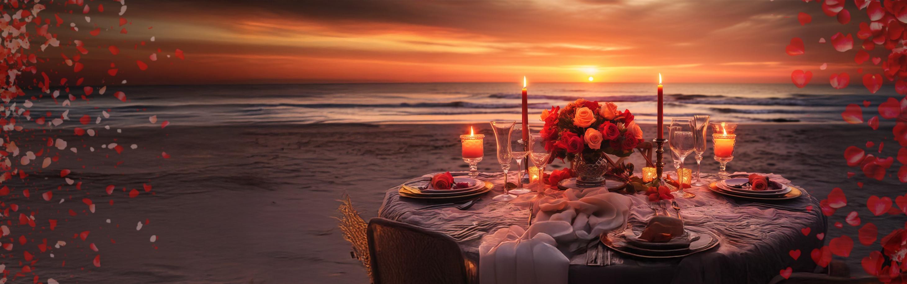 Candlelight Dinner by the Beach