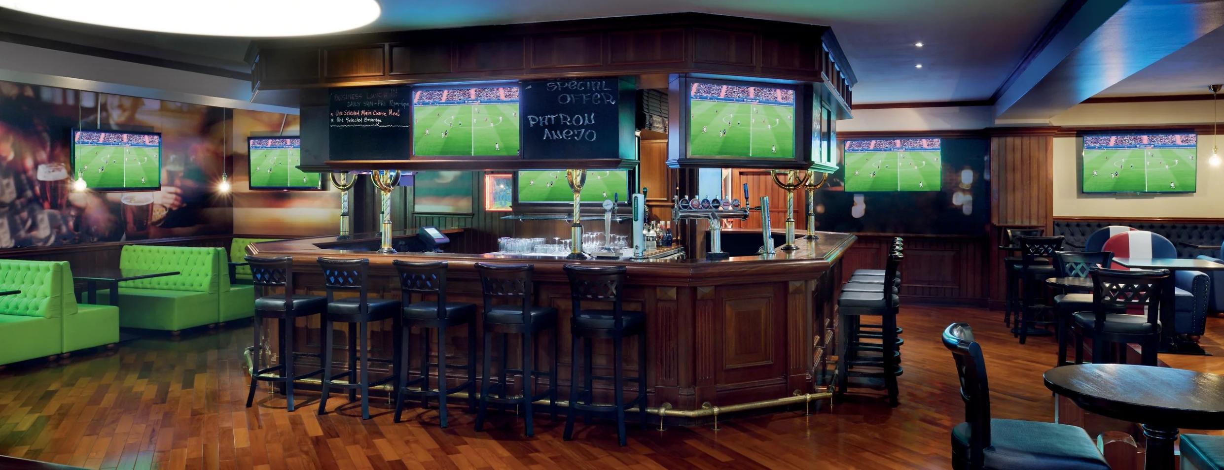 Sports Bar with 14 HD Screens