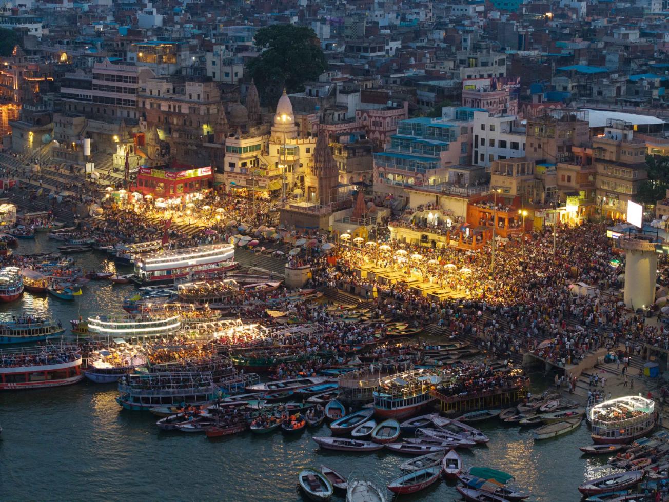 Evening Aarti by Boat