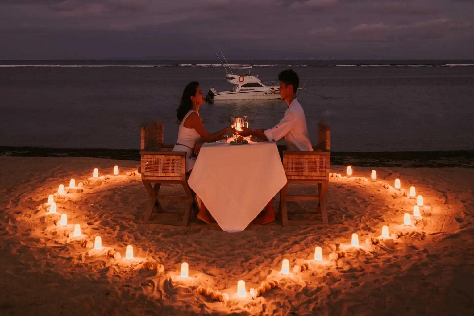 Candlelit Dinner by the Sea