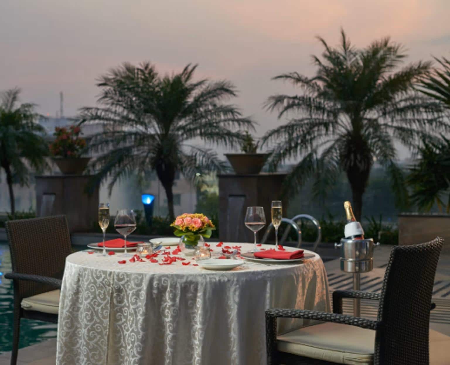 Poolside Candlelight Dinner