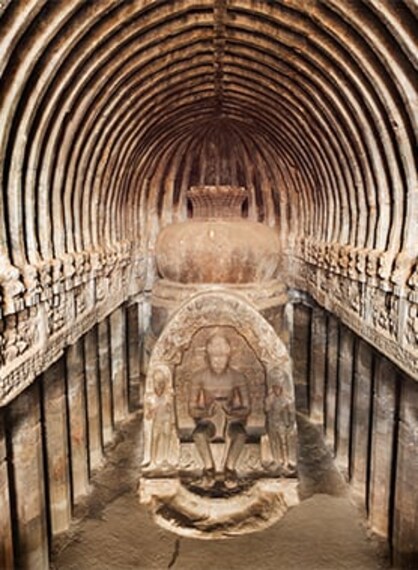 Ajanta And Ellora Ajanta Caves Portrait Image