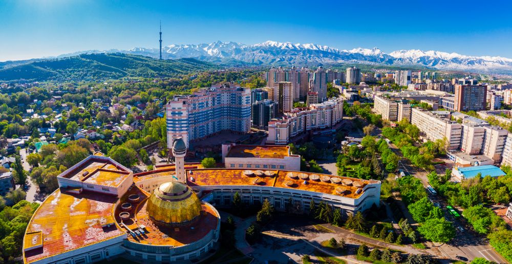 Almaty Kazakhstan beautiful parks and gardens Gorky Park city