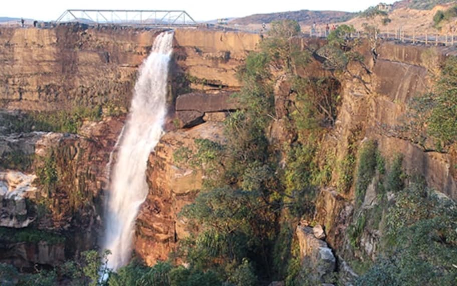 Cherrapunji Dainthlen Waterfalls Landscape Image