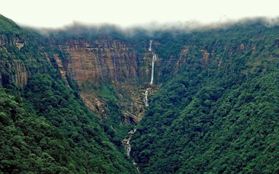 Cherrapunji Kynrem Falls Landscape Image