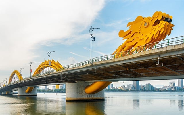 Da Nang Dragon Bridge Landscape Image
