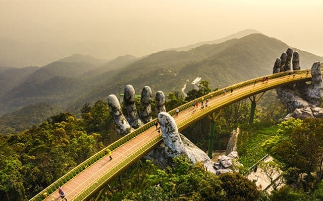 Da Nang Golden Bridge Landscape Image