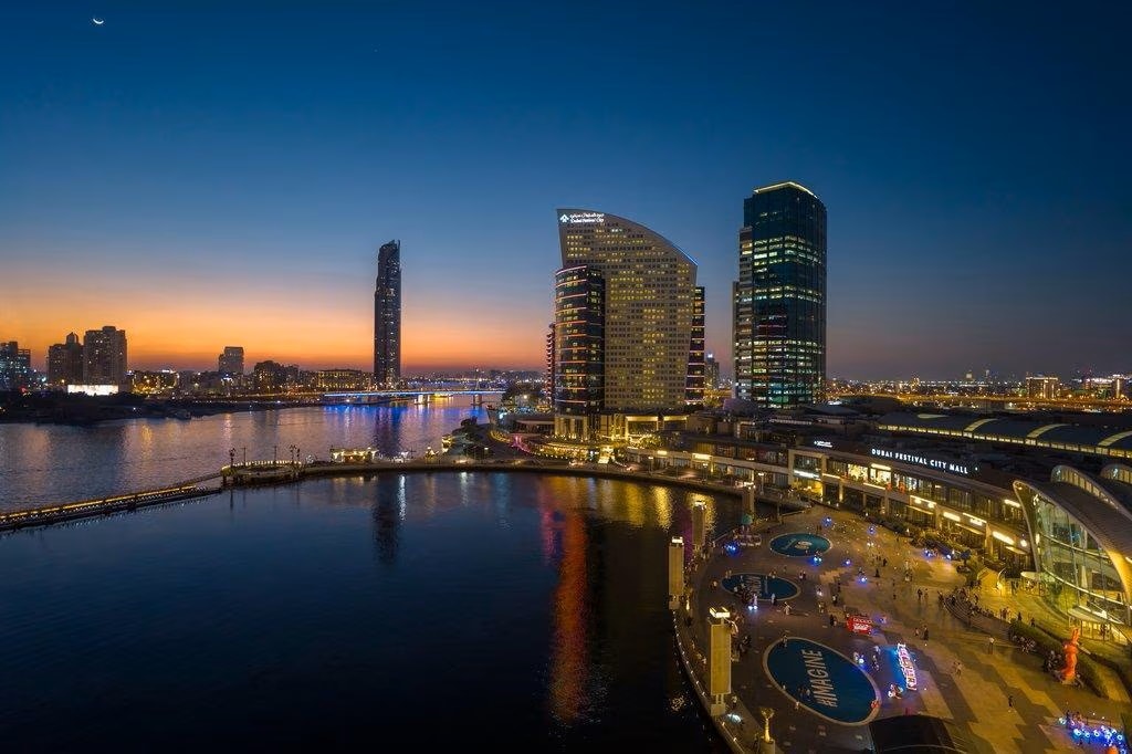 Waterfront Stay with Burj Views