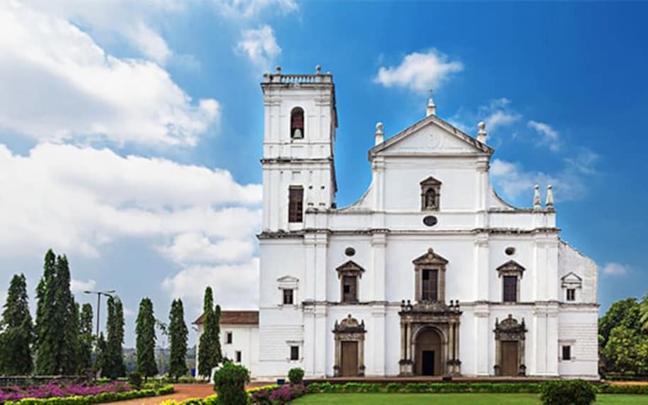Goa Se Cathedral Landscape Image
