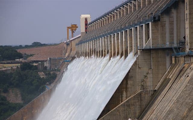 Guntur Nagarjuna Sagar Dam Landscape Image