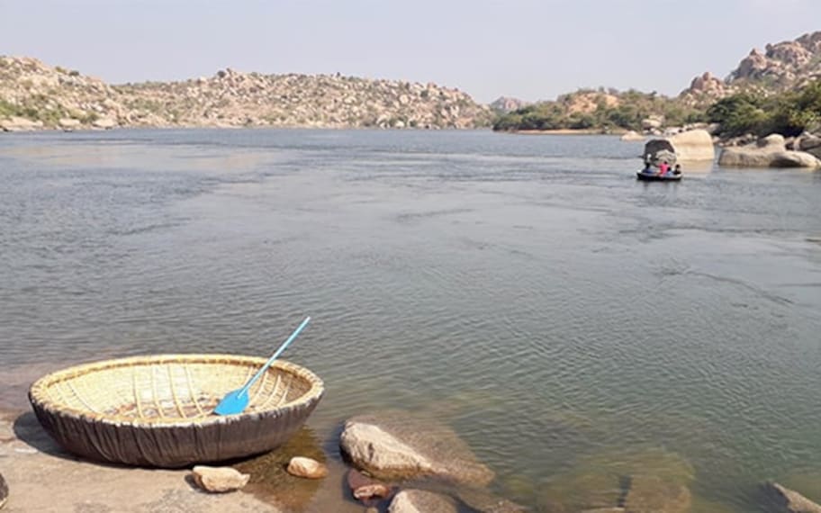 Hampi Coracle Ride Landscape Image