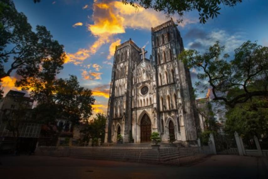 Hanoi St. Josephs Cathedral Landscape Image