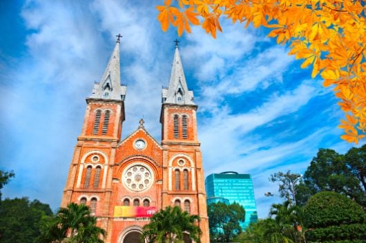 Ho Chi Minh Notre Dame Cathedral Of Saigon Landscape Image
