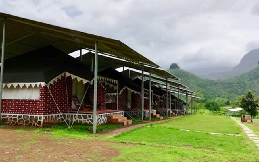 Karjat Jamrung Hillside Camping Karjat Landscape Image