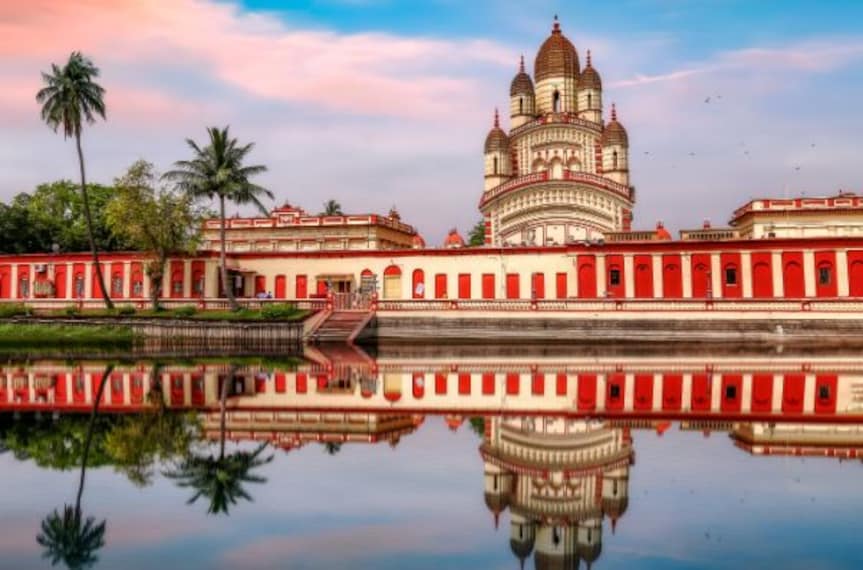 Kolkata Dakshineshwar Kali Temple Landscape Image