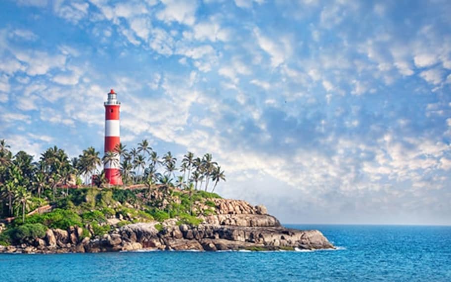Kovalam Lighthouse Beach Landscape Image