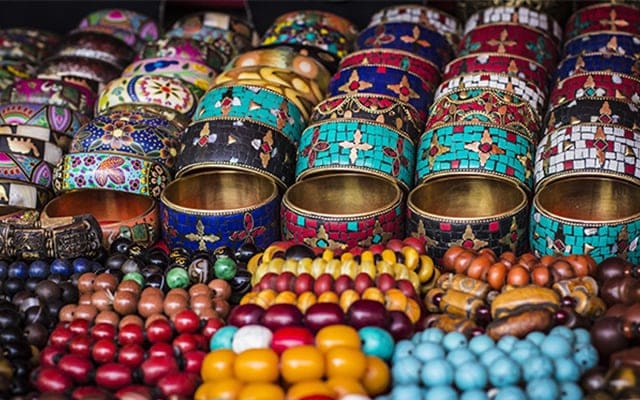 Leh Tibetan Market Landscape Image
