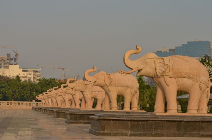 Lucknow Ambedkar Memorial Park Landscape Image