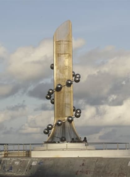 Tsunami Monument Portrait Image