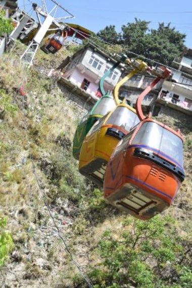 Mussoorie Cable Car Ride Portrait Image
