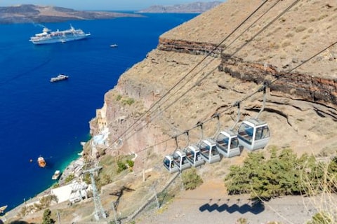 A Ride on Santorini Cable Car