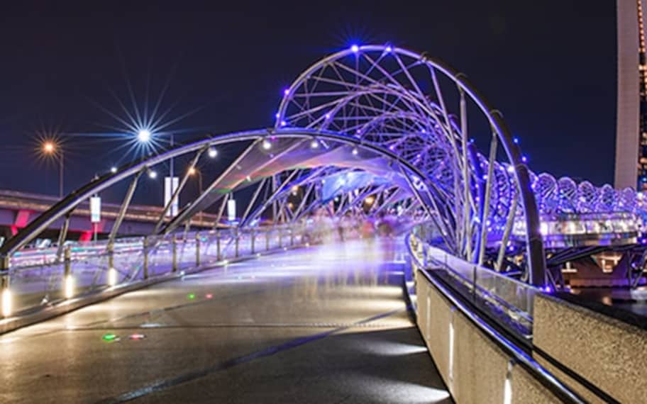 Singapore Helix Bridge Landscape Image