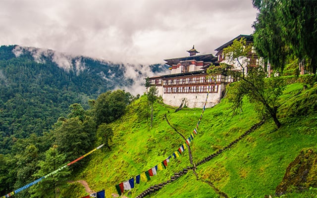 Thimphu Chagri Dorjeden Monastery Landscape Image
