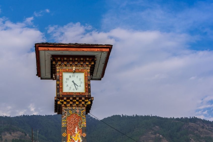 Thimphu Clock Tower Square Landscape Image