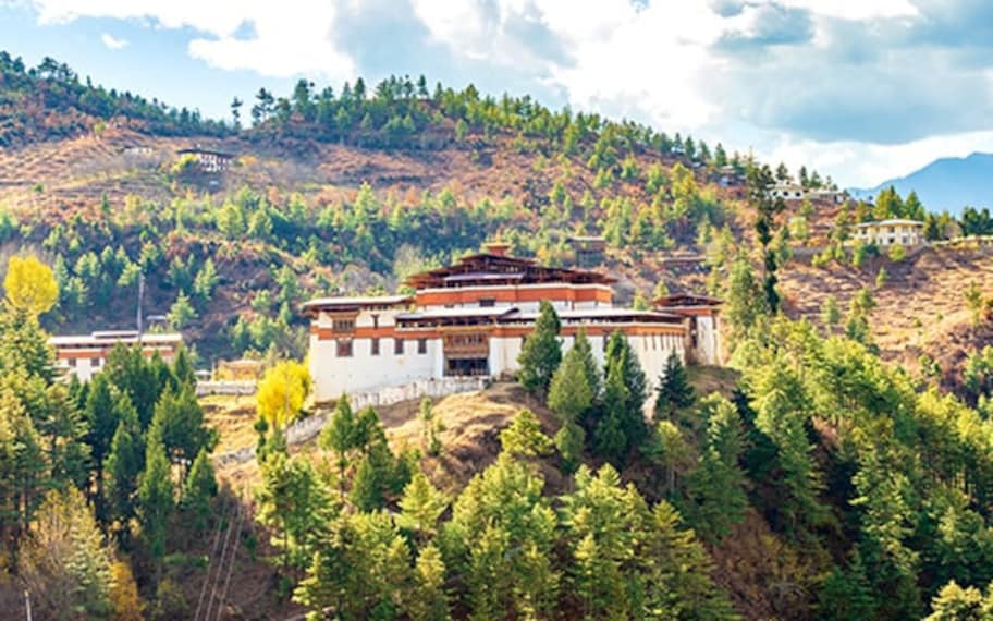 Thimphu Simtokha Dzong Landscape Image
