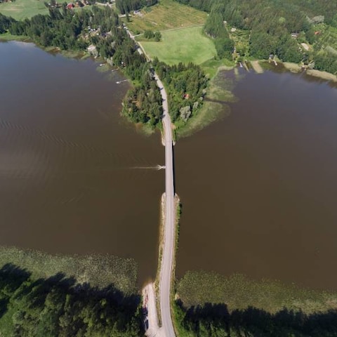Lake Lohjanjarvi and Lohjansaari Island